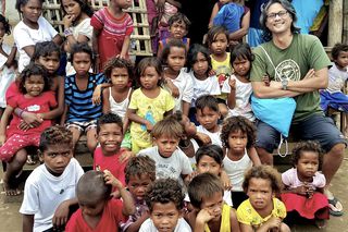 With the Dumagat kids of Casiguran - 